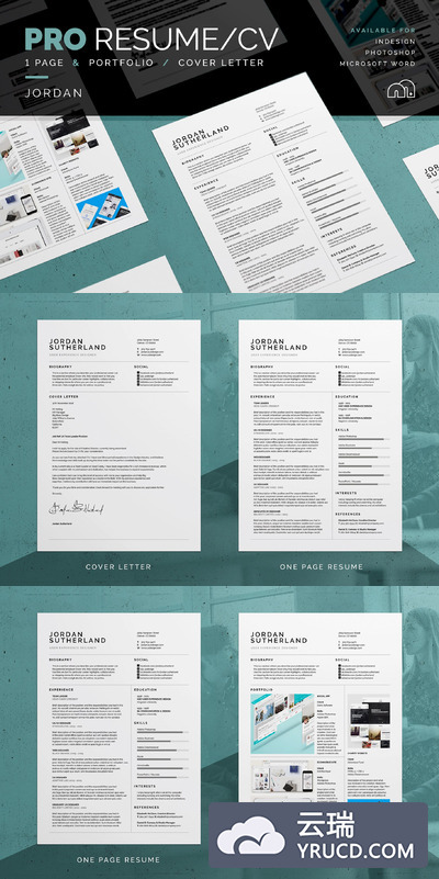 极简主义简历模板 Jordan - Pro Resume/CV