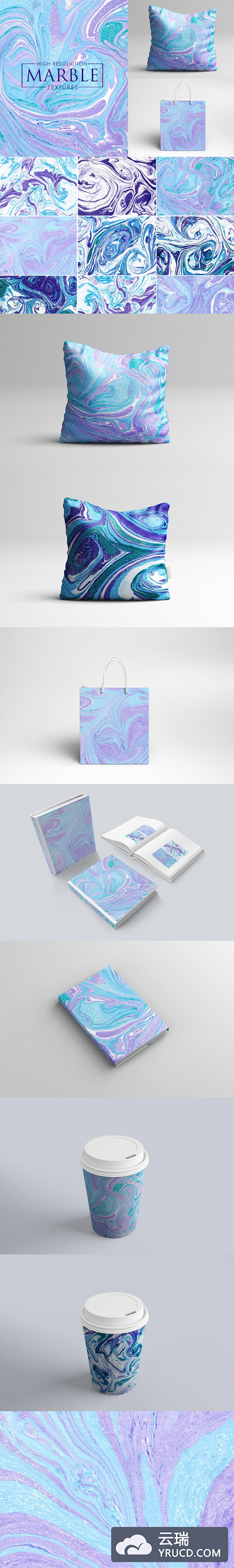 大理石风格的背景纹理 Marble paper textures