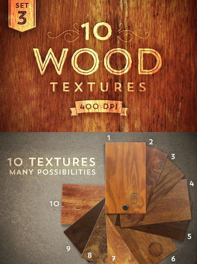 10个木纹背景纹理素材 10 Wood Textures - Set 3