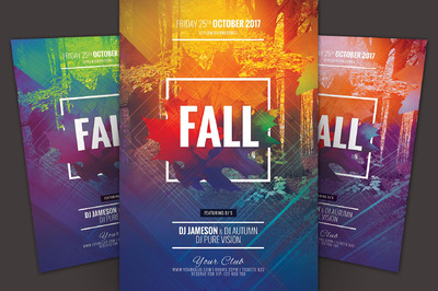 秋季时尚活动海报模板 Fall Flyer Template