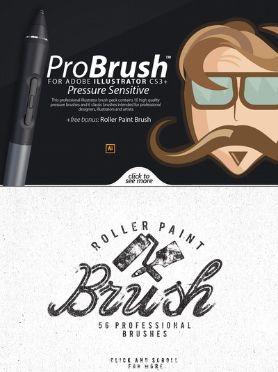 Ai压杆笔刷 ProBrush™ PS + Bonus Brushes