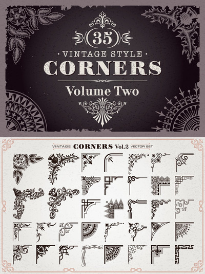 35个高品质的奢华轻奢质感的时尚复古欧式房地产花纹底纹纹理集合