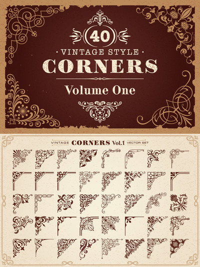 40个高品质的奢华轻奢质感的时尚复古欧式房地产花纹底纹纹理集合