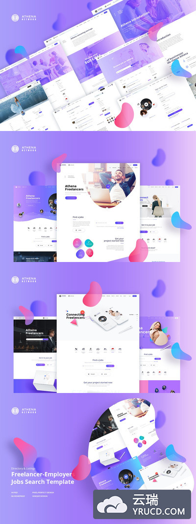 UI Kits | 自由职业者和雇主职位搜索网络模板