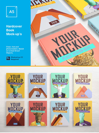 精装书样机 Hardcover book Mockups