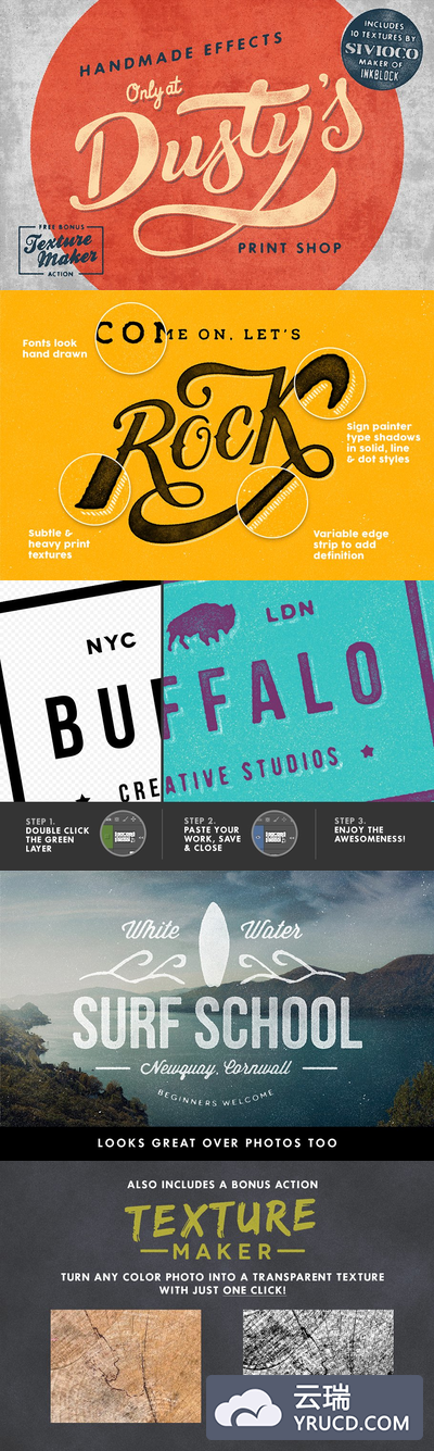 灰尘效果的印刷店背景纹理素材 Dusty's Print Shop