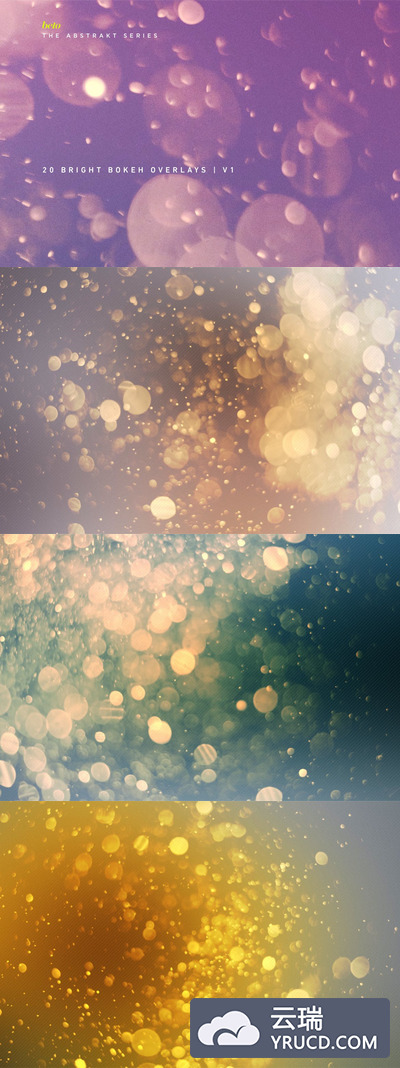 时尚绚丽的彩色散景水泡泡沫叠加背景底纹纹理集合