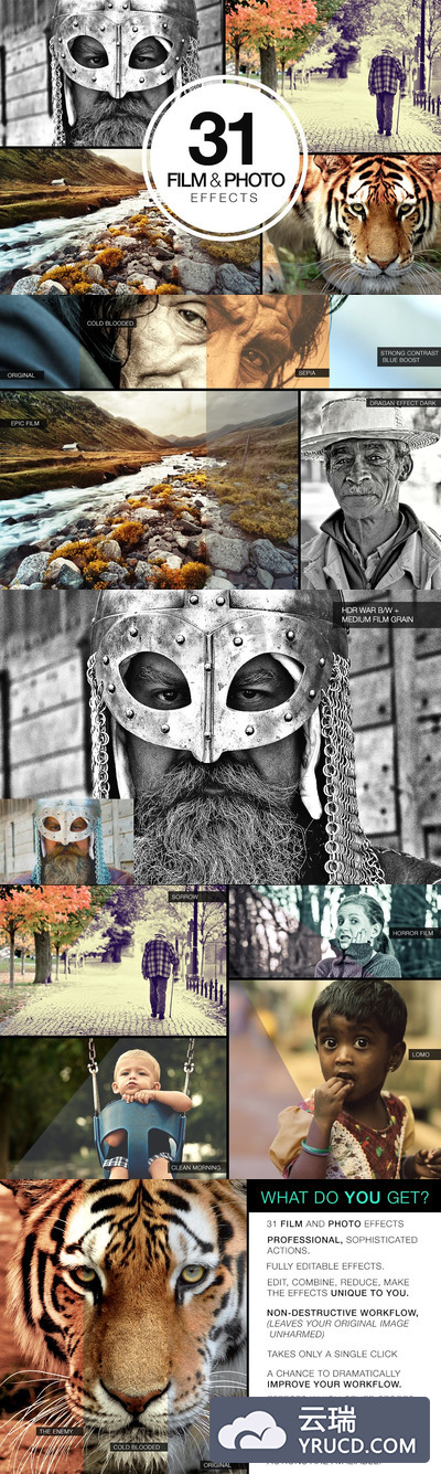 31种电影级特效PS动作合集 31 Film & Photo Actions