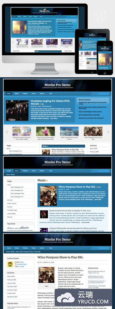 新闻杂志 WordPress 主题模板 Mimbo Pro - WordPress Magazine Theme