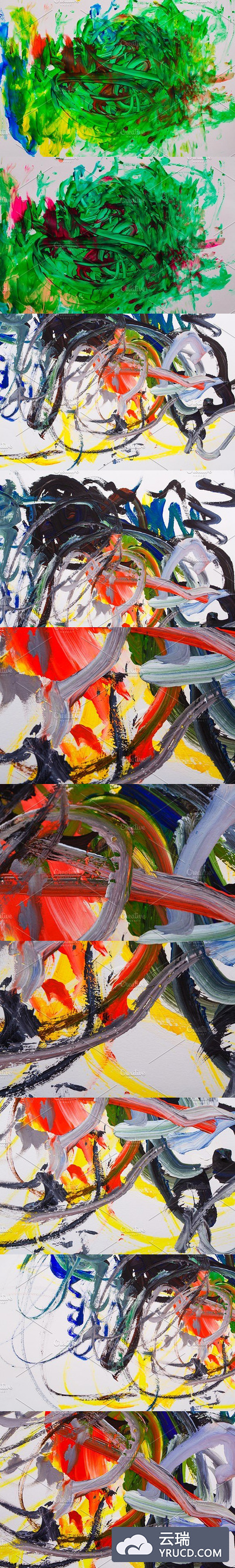 10个抽象的油画JPG素材 10 JPG Abstract oil painting