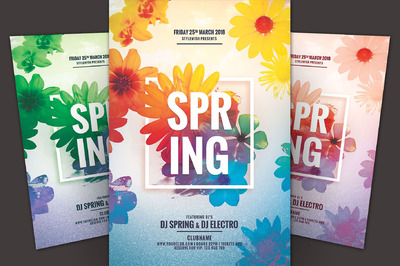 春天画框素材 Spring Flyer Template