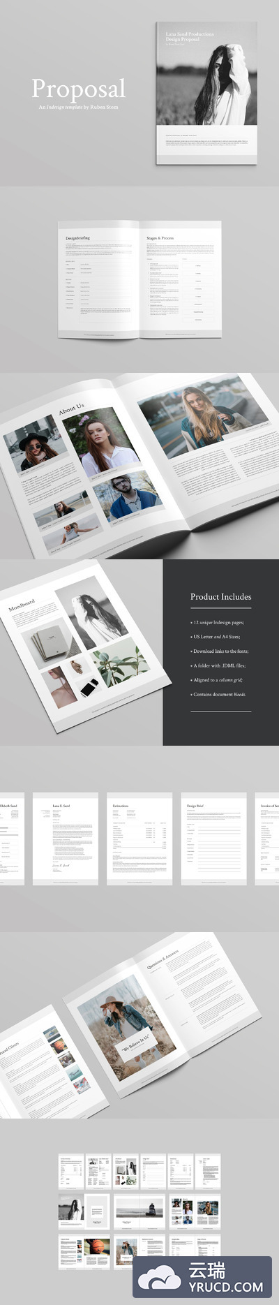 个人画册杂志模板 Lana Proposal Template