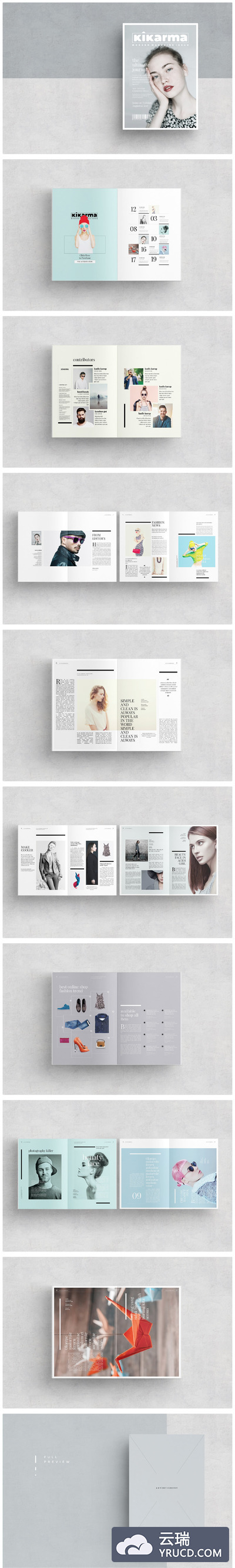 时尚大图杂志模板 Magazine