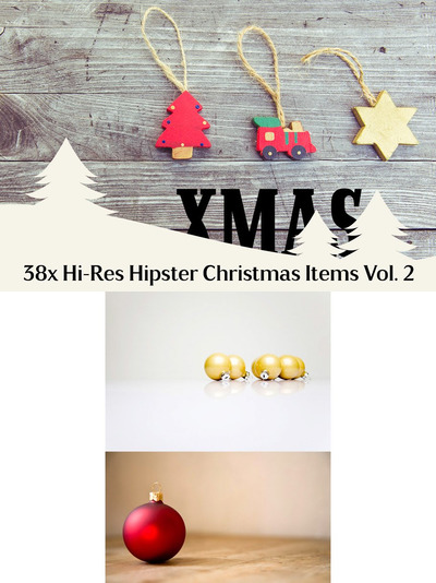 圣诞节小元素素材包 38x Hi-Res Christmas Items Vol. 2