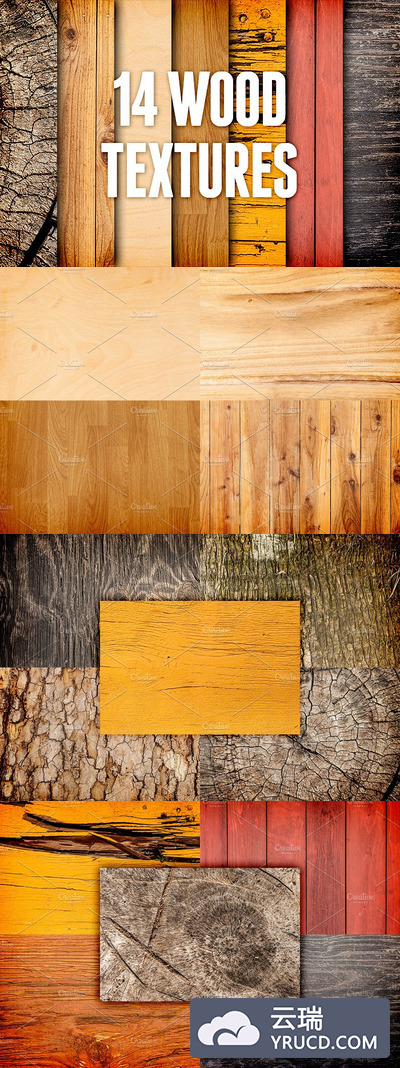 各种质感的木纹背景纹理素材 Wood Textures Pack 3