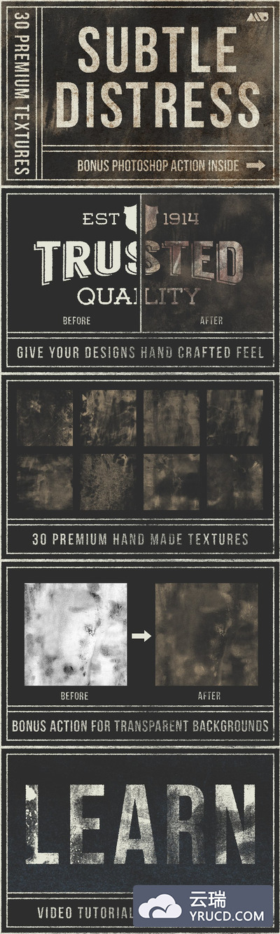 微妙的窘迫纹理包 Subtle Distress Texture Pack