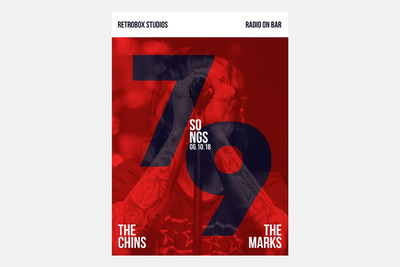 高品质的时尚高端79首歌曲音乐主题宣传单海报DM设计模板