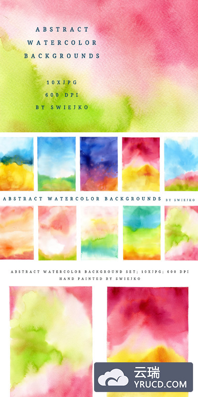 抽象的水彩背景纹理 Abstract Watercolor Background