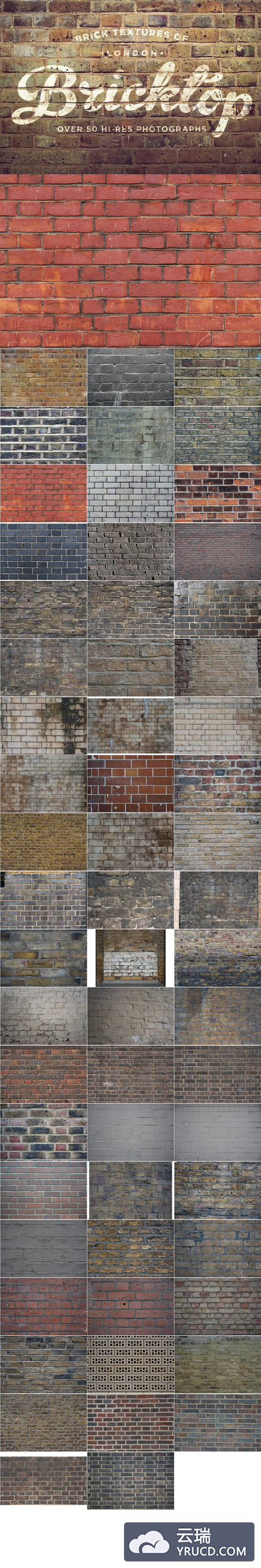 砖墙背景纹理素材 Bricktop 50 brick wall textures