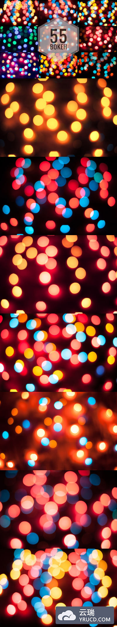 55镜头虚化散景光圈光斑效果素材 55 Bokeh backgrounds