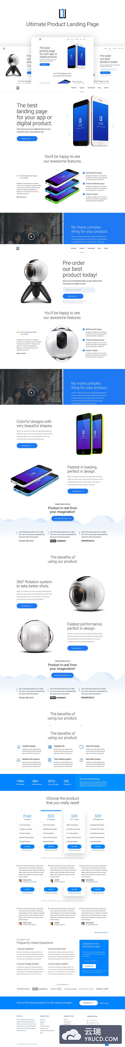 UI Kits | 数字产品网页登录页面模板使用产品推广和演示