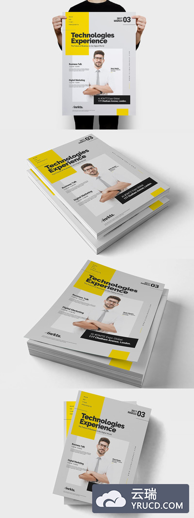 时尚高端的多用途海报宣传单DM设计模板