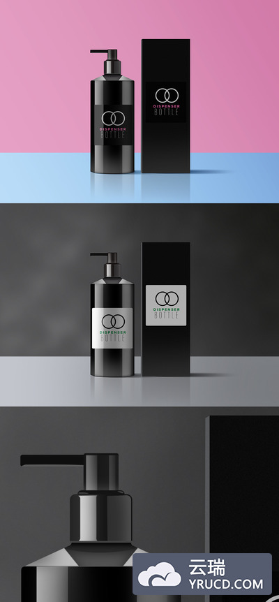 免费：男士护肤品包装设计展示样机[PSD]