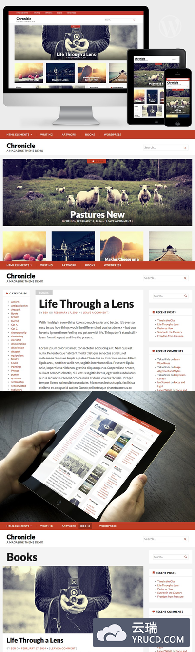 新闻资讯内容的Wordpress杂志主题模版 Chronicle - WordPress Magazine Theme