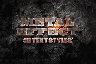 震撼的立体3D电影文字效果动作预设图层样式vol.3