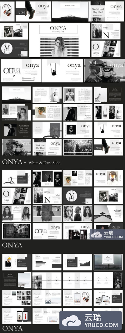 超级时尚的极简主义PPT模版下载 [PPTX]