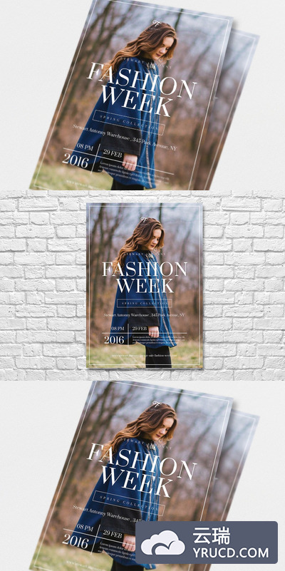 高端时尚的大气海报宣传单DM设计模板（ai&psd）