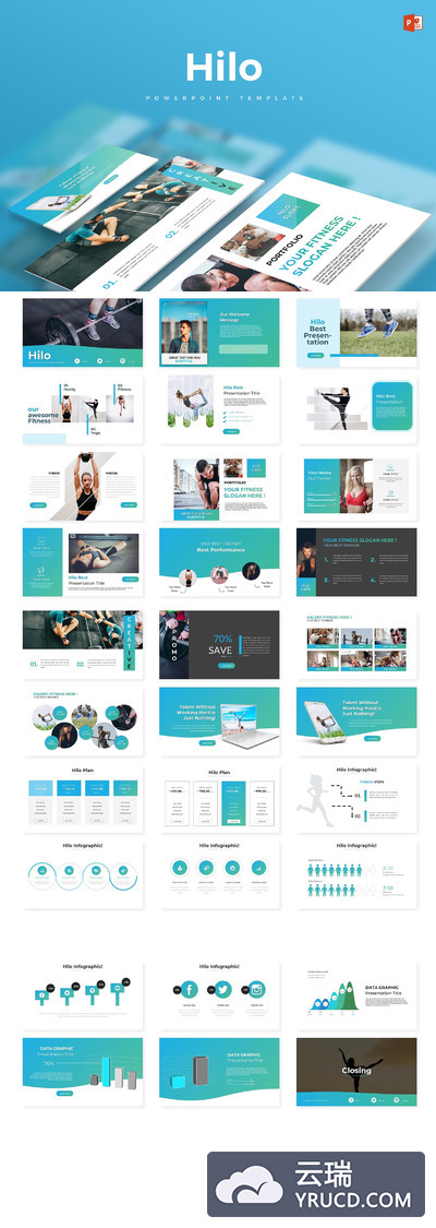 多用途业务演示的PPT模板下载 Hilo - Powerpoint Template [pptx]