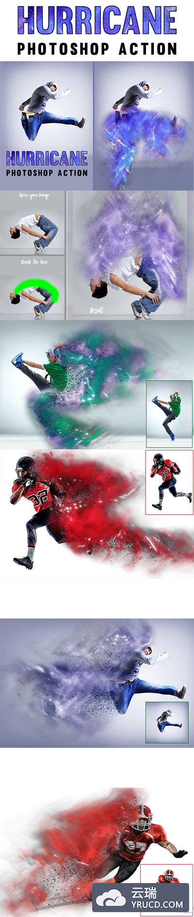 飓风效应的PS动作下载 Hurricane Photoshop Action [atn]