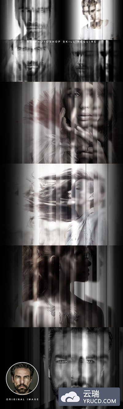 独特棱镜效果的PS动作下载 Prism Effect Photoshop Action [psd,atn]