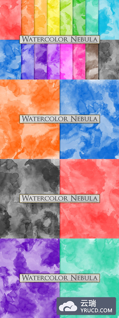 水彩背景纹理素材 Watercolor Textures - Paint Splatter