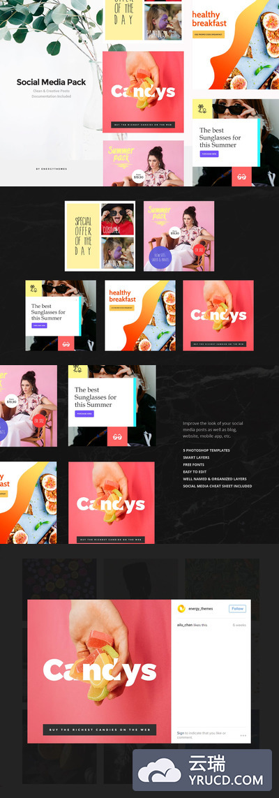 时尚高端的社交媒体banner海报设计模板 - Vol9