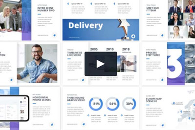 AE打造的简洁企业业务产品介绍动态视频PPT模版 [AEP]