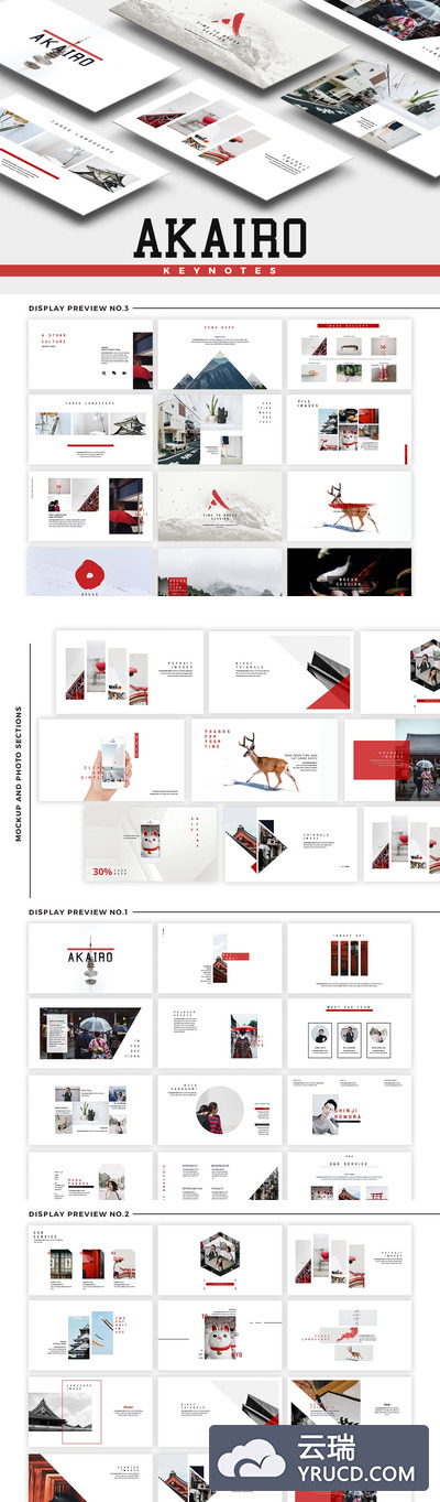 时尚高端简约风格的keynote演讲幻灯片演示模版（key）