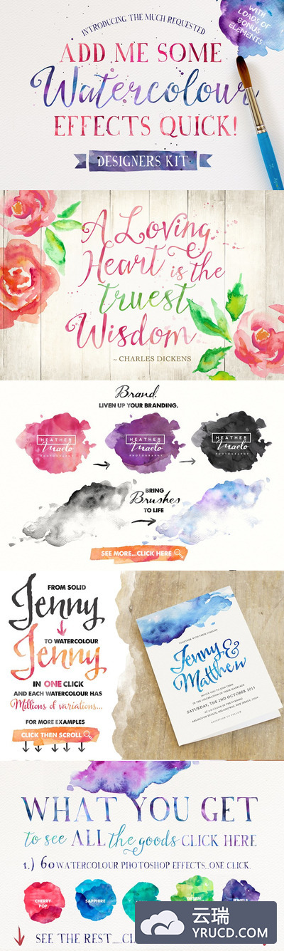 快速水彩效果的图层样式 Add me some Watercolour Quick!