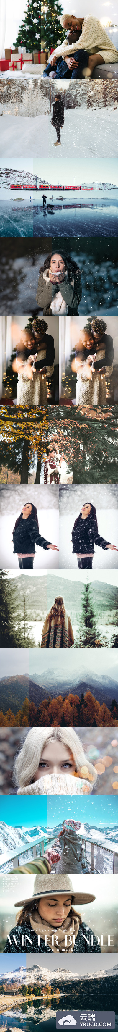 415个为图像添加唯美温馨冬天圣诞节质感的LR&PS预设大集合