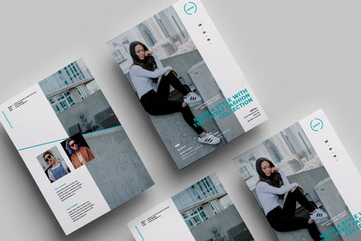 时尚高端的极简主义海报宣传单DM设计模板.01