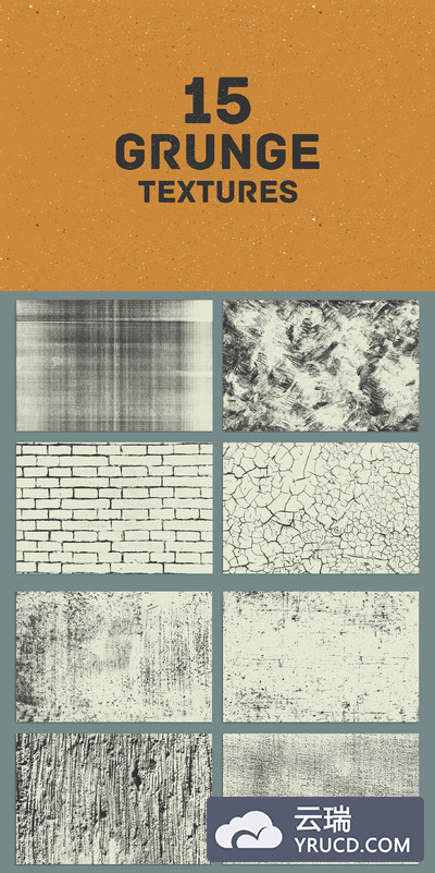 粗糙的背景纹理素材 15 Grunge Textures