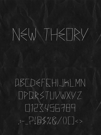 个性的手绘字体 New Theory — Font