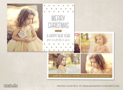 圣诞节卡片模版 Christmas Card Template 5x7 flat