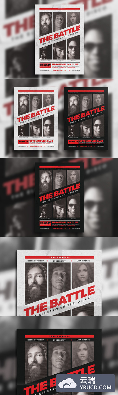 音乐比赛海报模版 Music Battle Flyer