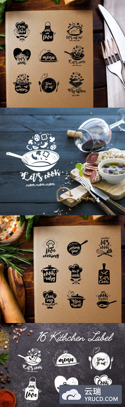 图标 | 16个厨房食物厨具餐具标签