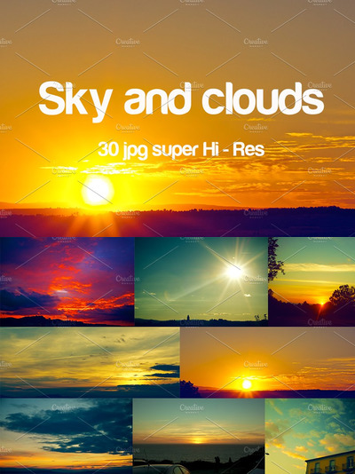天空和云网页背景图片 sky and clouds photo pack