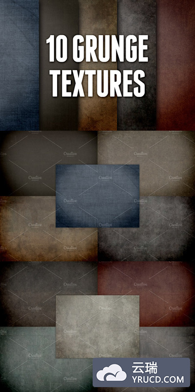 10个粗糙的背景纹理素材 Grunge Textures Pack 3