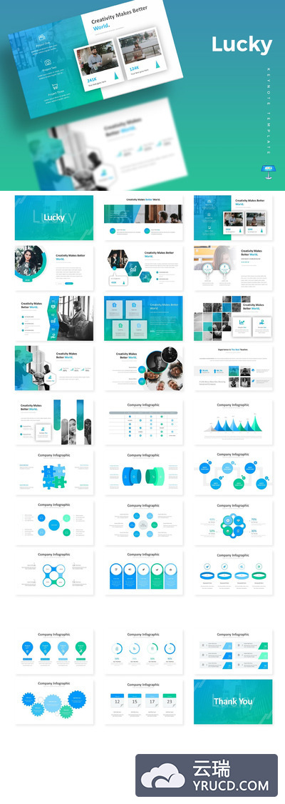 时尚高端多用途的高品质keynote幻灯片演示模版
