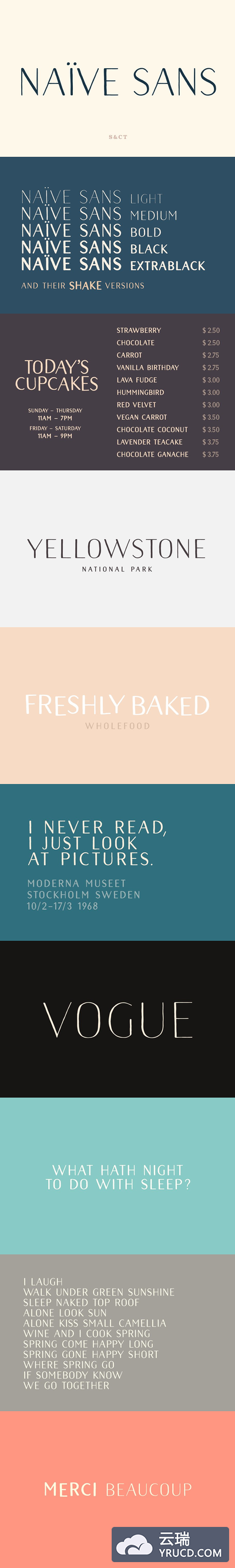 漂亮的字体 Naive Sans Font Pack